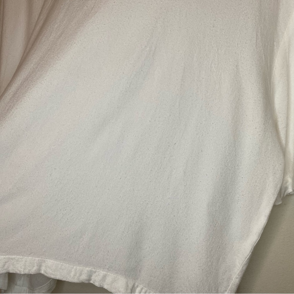 CP SHADES Button Down Short Sleeve Boxy Rayon Blouse White Sz Large - Picture 9 of 10